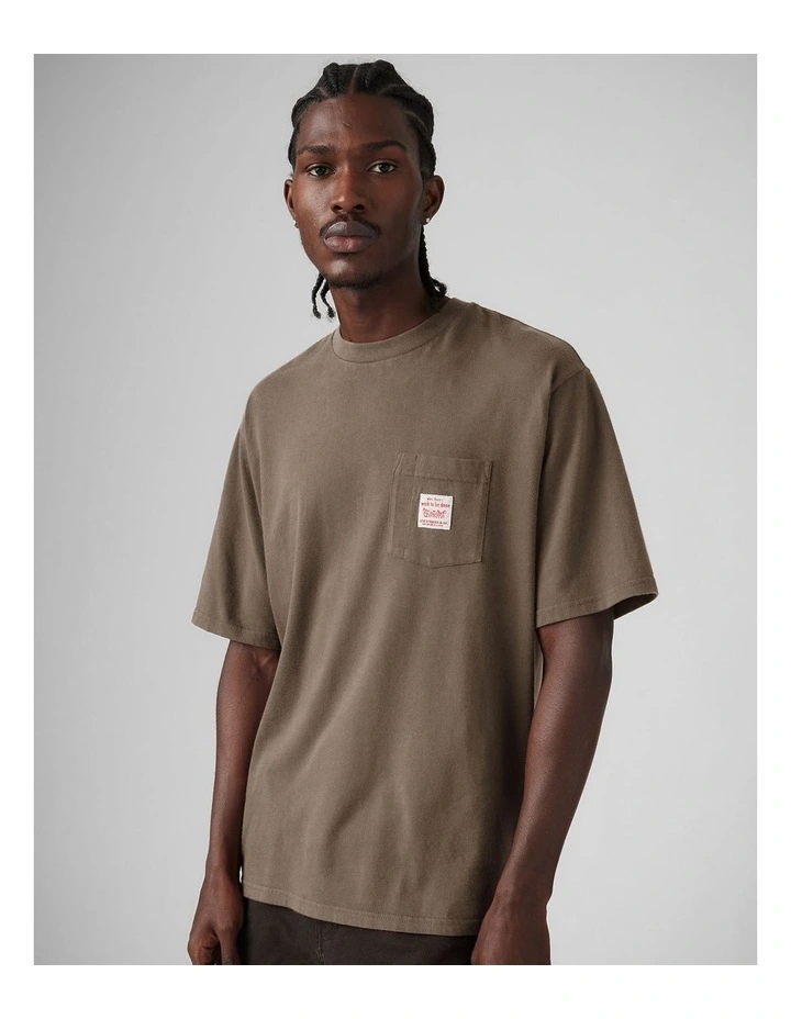 Ss Workwear Tee in Stone Fudge image 3