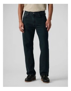 555 Relaxed Straight Jeans in City Boy Blues