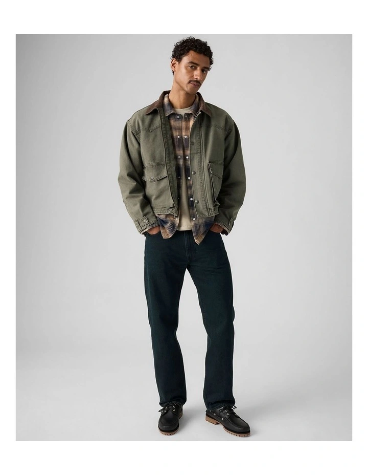 555 Relaxed Straight Jeans in City Boy Blues image 4
