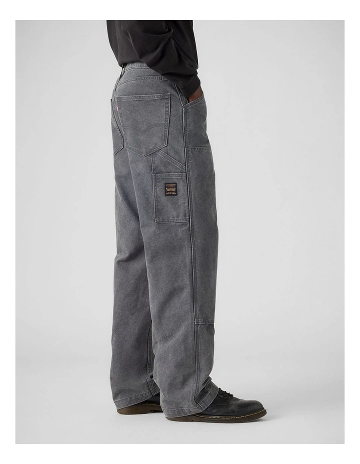 568 Loose Straight Double-Knee Carpenter in Duo Fade Periscope X Brindle Canvas image 3
