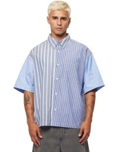 Bobby Mixmaster Short Sleeve Shirt in Business Blue