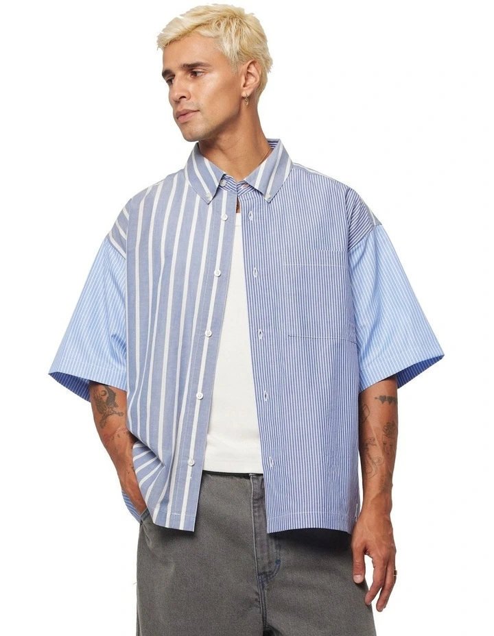 Bobby Mixmaster Short Sleeve Shirt in Business Blue image 2