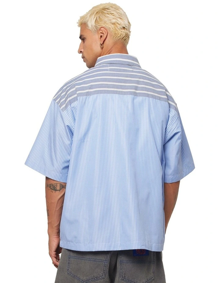 Bobby Mixmaster Short Sleeve Shirt in Business Blue image 3