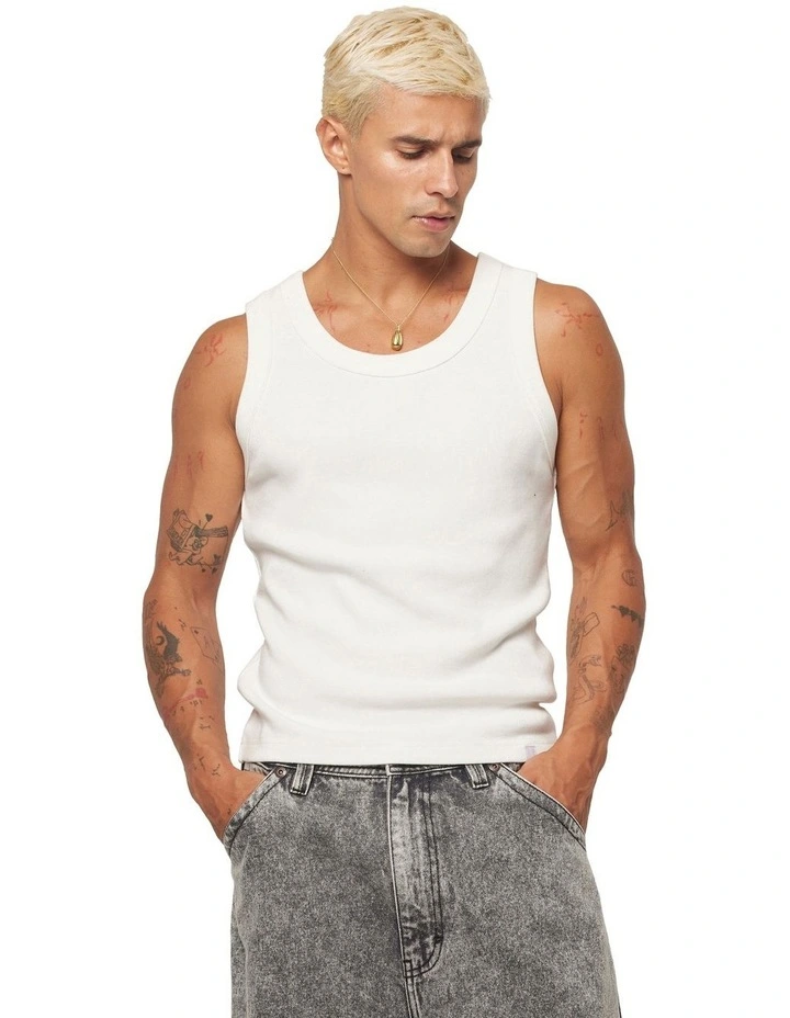 Troye Tank in White Sand image 3