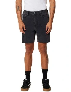 A2 Slim Bronson Rip Shorts in Vintage Black