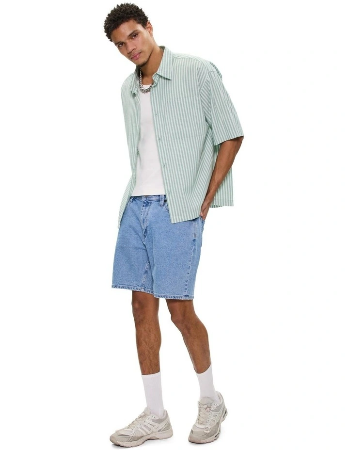 A3 Straight Short in Light Vintage Indigo image 5