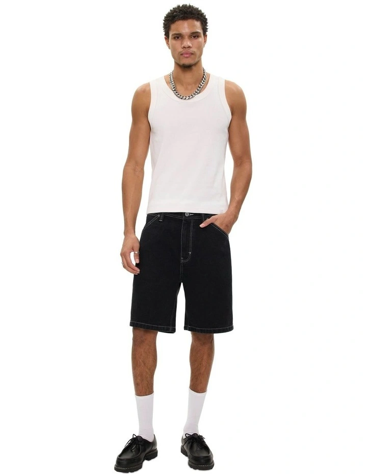 A5 Baggy Lance Shorts in Washed Black image 2