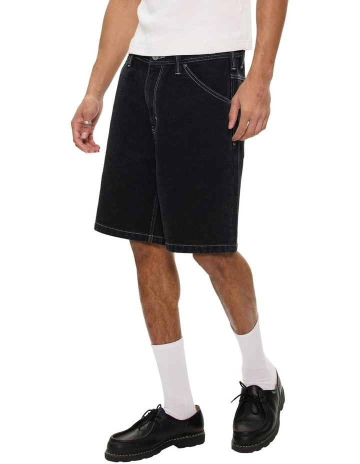 A5 Baggy Lance Shorts in Washed Black image 3