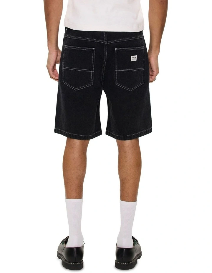 A5 Baggy Lance Shorts in Washed Black image 4