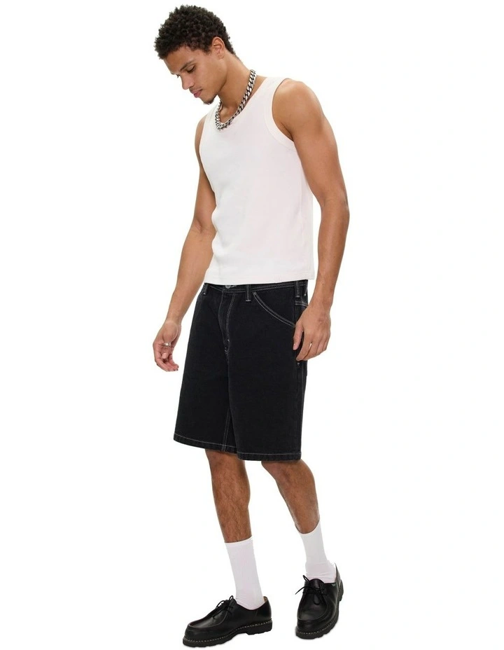 A5 Baggy Lance Shorts in Washed Black image 6