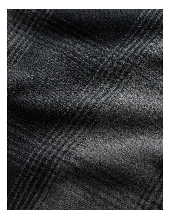 Long Sleeve Beach Flannel Shirt in Black image 4