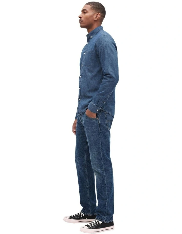 Intl Excl Long Sleeve Standard 1Packet Shirt in Blue image 3