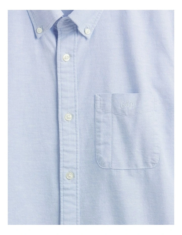 Intl Long Sleeve Standard Oxford Logo Shirt in Blue image 4