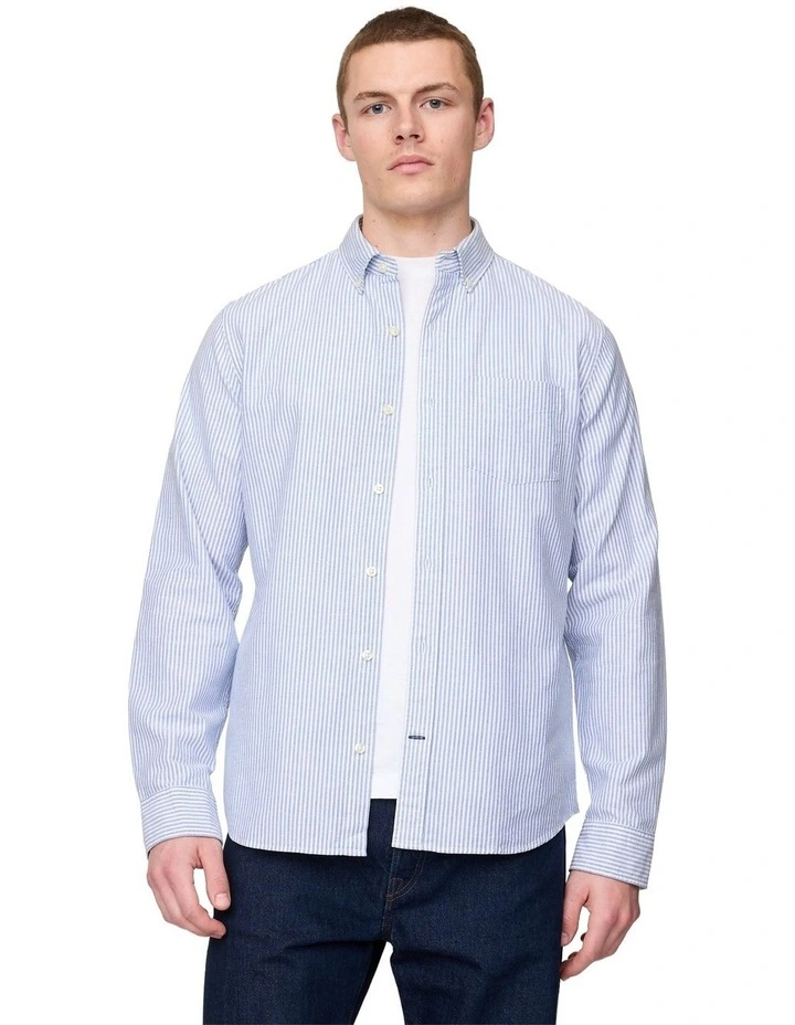 Sp 22 Long Sleeve Oxfords Shirt in Blue image 1