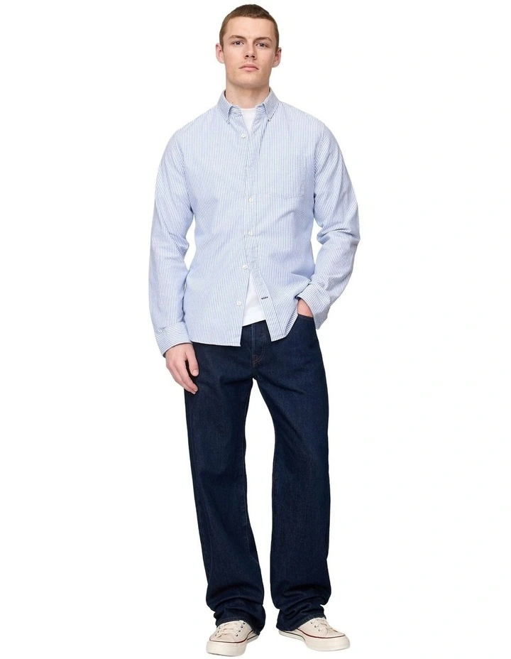 Sp 22 Long Sleeve Oxfords Shirt in Blue image 4