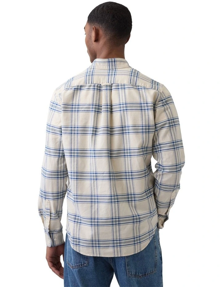 Long Sleeve Oxford Seasonal Shirt in Cream image 2