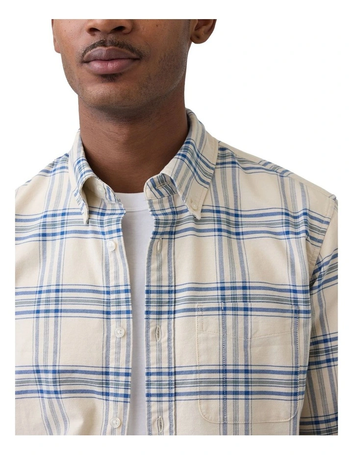 Long Sleeve Oxford Seasonal Shirt in Cream image 4
