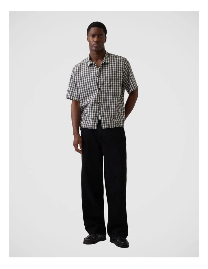 Linen-Cotton Relaxed Straight-Hem Shirt image 3