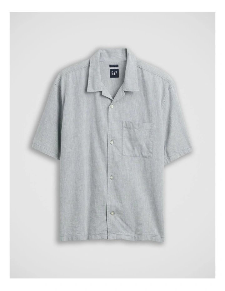 Linen-Cotton Relaxed Straight-Hem Shirt image 4