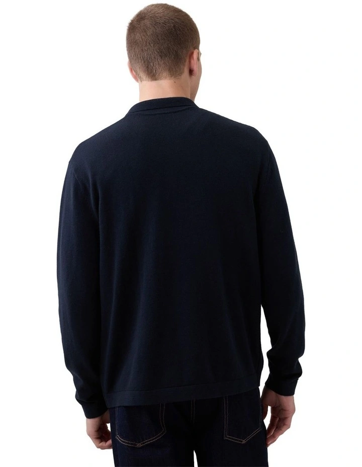 Boxy Pkt Cardigan in New Classic Navy image 2