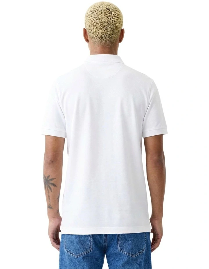 F-Logo Pique Polo in White image 2