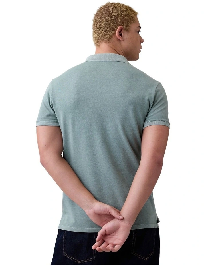 F-Logo Pique Polo in Green image 2