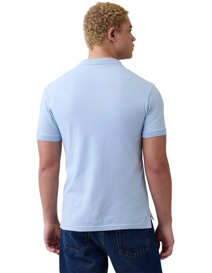 F-Logo Pique Polo in Blue image 2