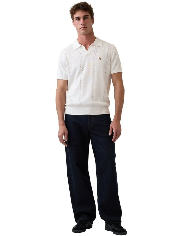 Intl Brannan Sweater Polo in White image 3