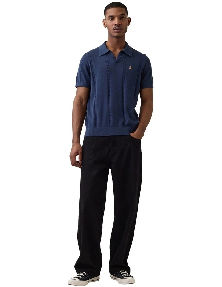 Intl Brannan Sweater Polo in Blue image 3