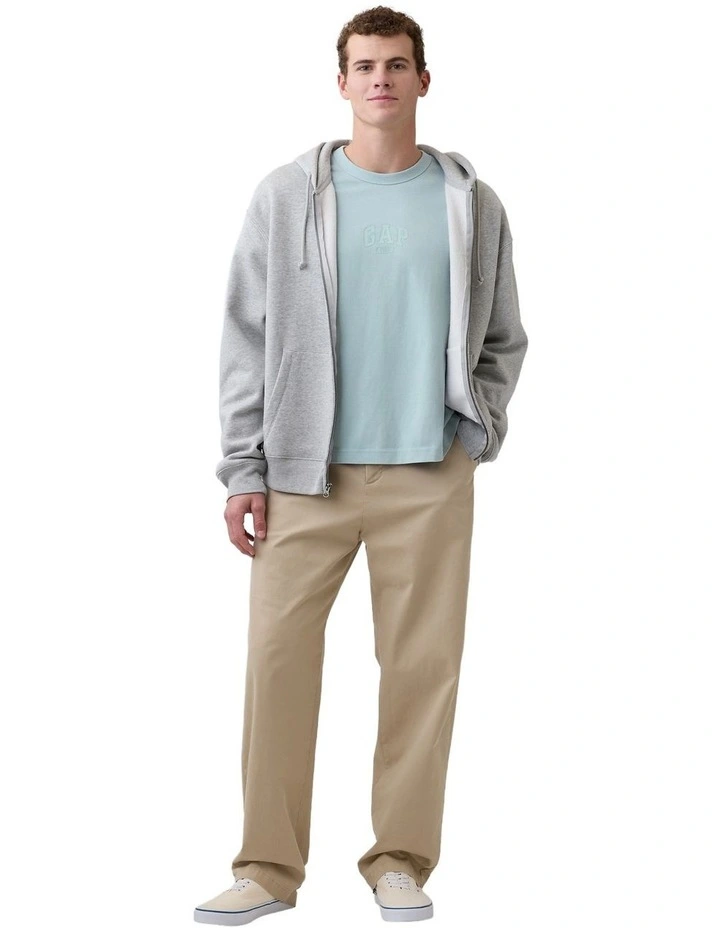 Intl Heavyweight Crop Logo T-shirt in Sail Blue image 3