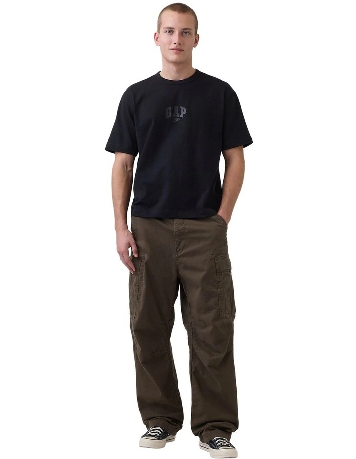 Intl Heavyweight Crop Logo T-shirt in Black image 3