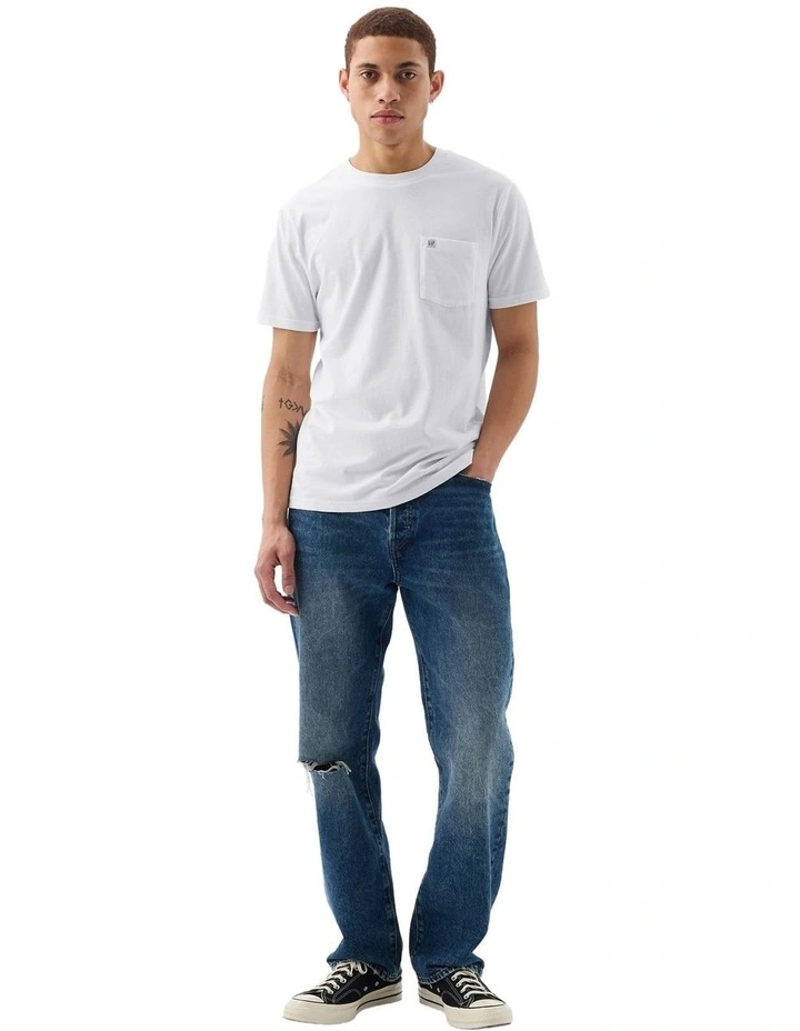 Intl - F Short Sleeves Pkt Logo T-shirt in White image 4