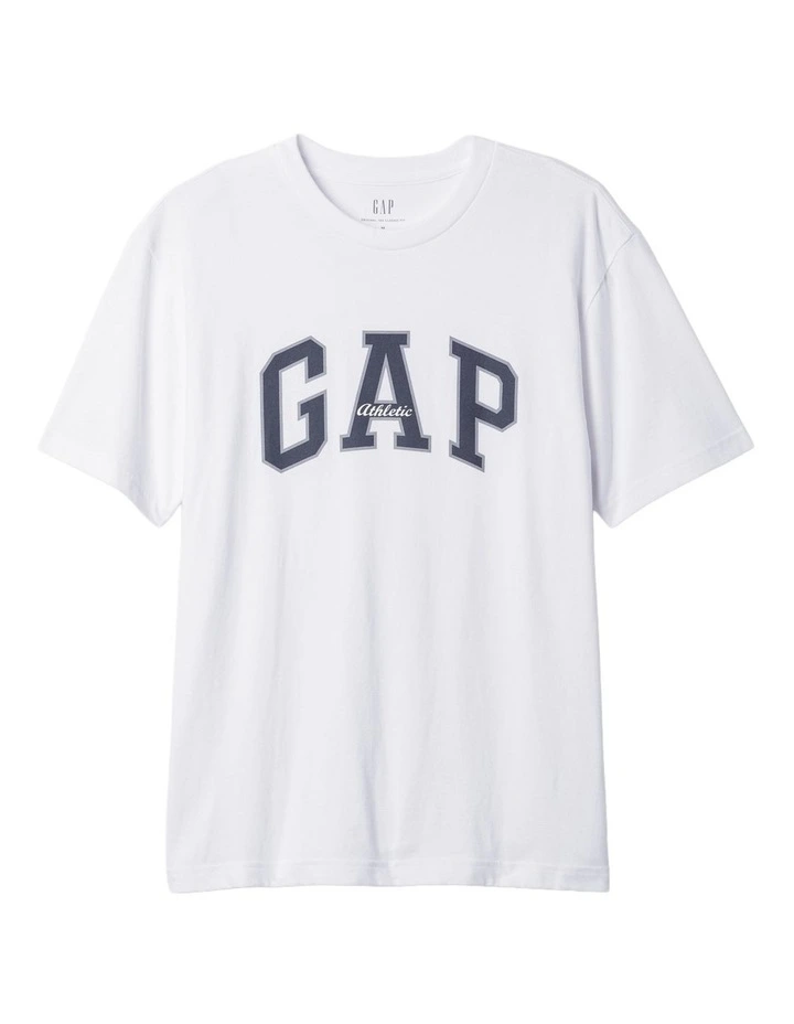 Arch Logo T-shirt in White image 5