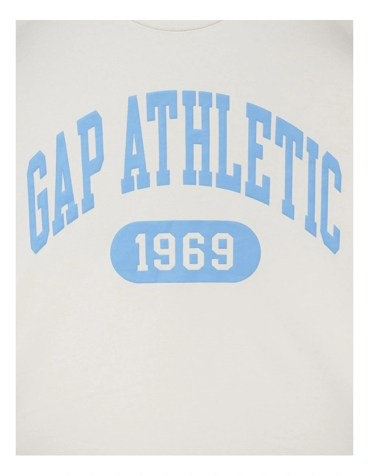 Relaxed French Terry Graphic T-Shirt in Carls Stone image 5