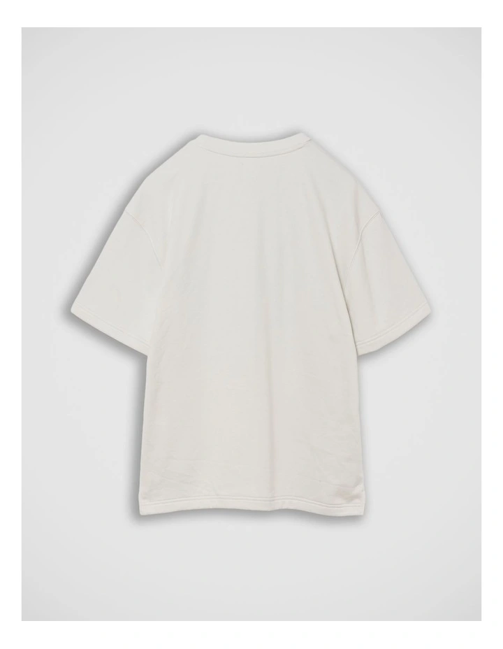 Relaxed French Terry Graphic T-Shirt in Carls Stone image 6