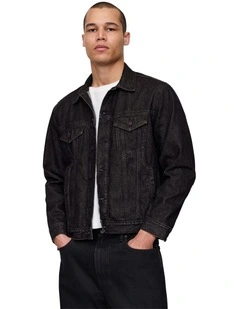 Denim Jacket Sp22 in Washed Black