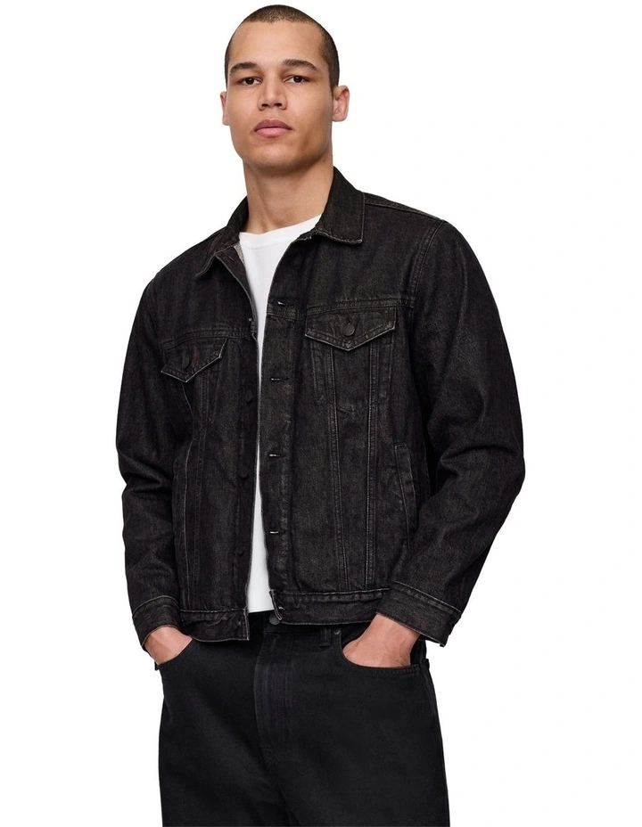 Denim Jacket Sp22 in Washed Black image 1