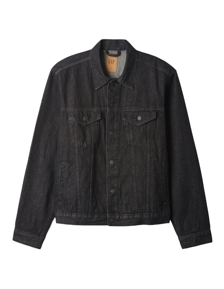Denim Jacket Sp22 in Washed Black image 4
