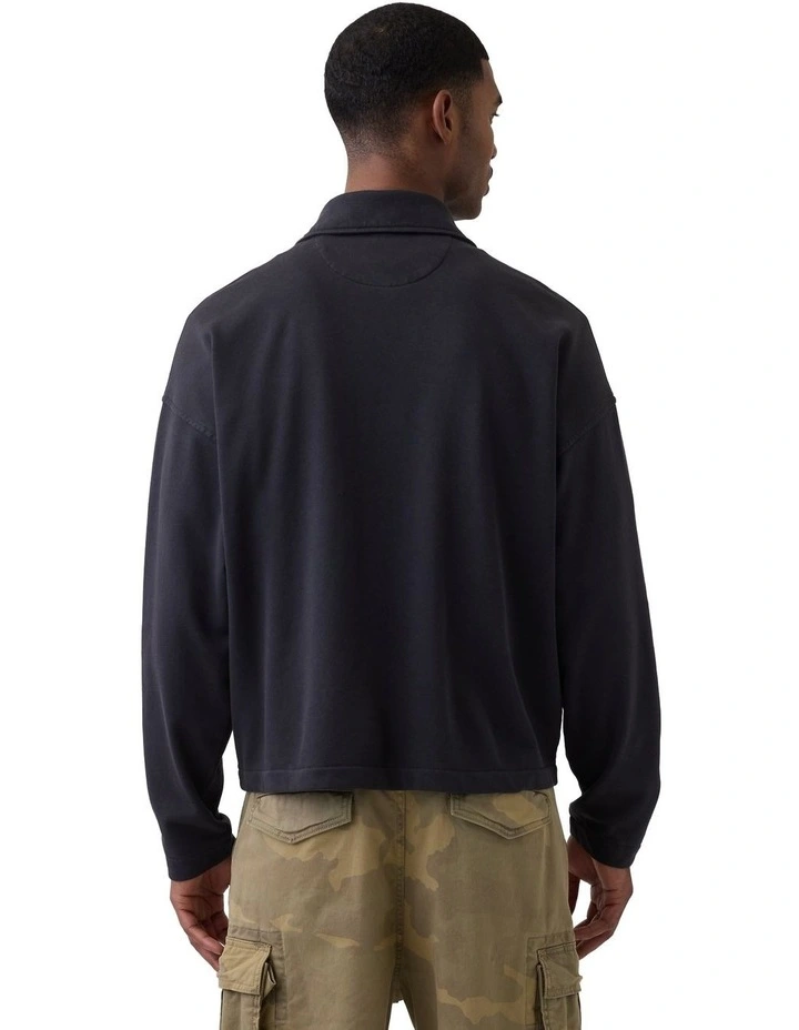 Jpn Mod Heavy Weight Ow Shirt in Black image 2