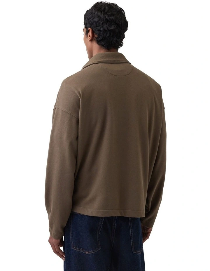 Jpn Mod Heavy Weight Ow Shirt in Green image 3