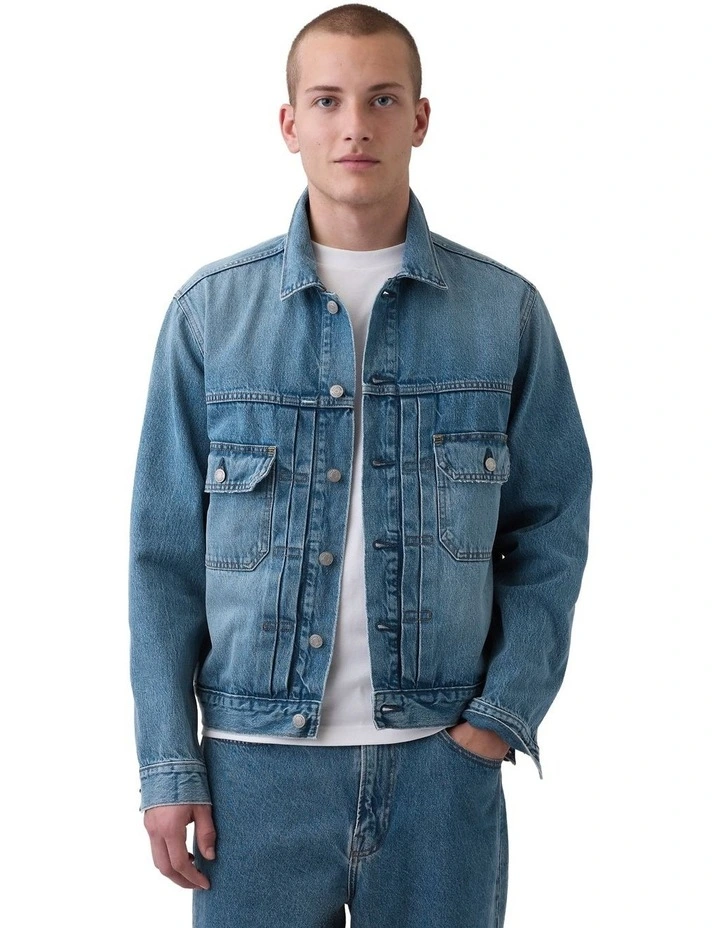 Relaxed Icon Denim Jacket in Blue image 1