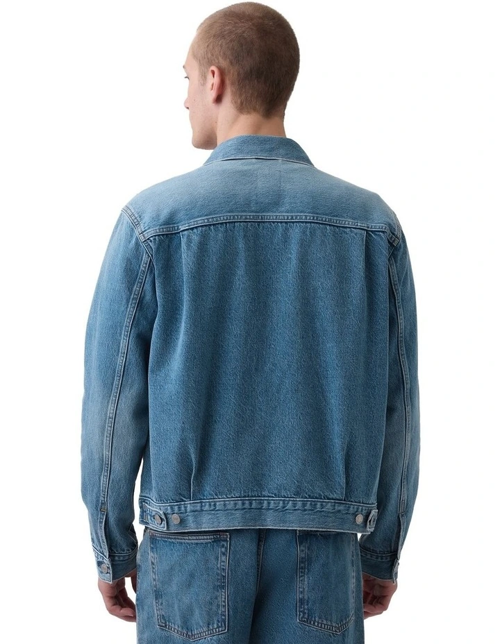Relaxed Icon Denim Jacket in Blue image 3