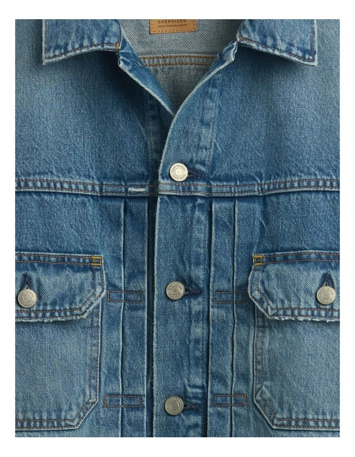 Relaxed Icon Denim Jacket in Blue image 4
