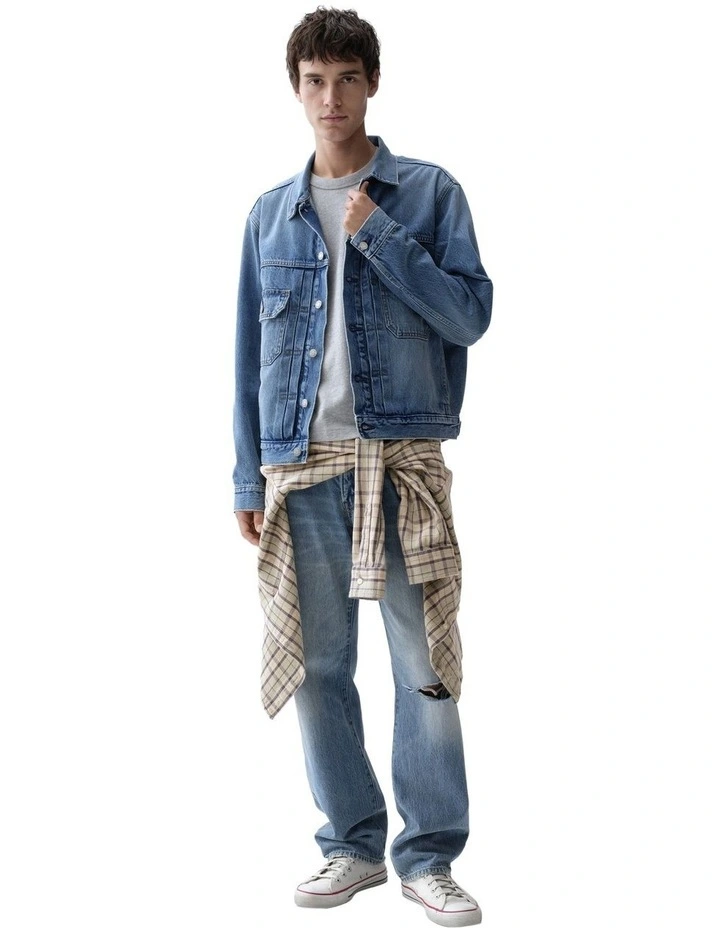 Relaxed Icon Denim Jacket in Blue image 6