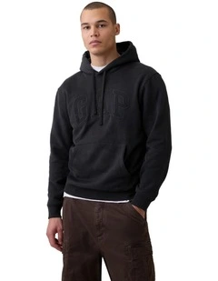 Core Arch Pocket Hoodie in Black