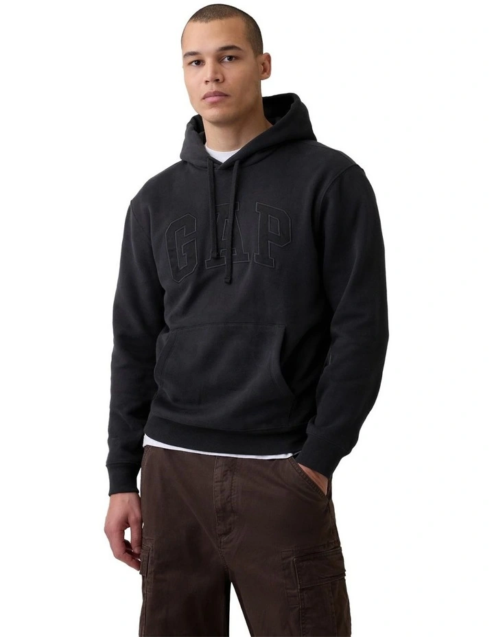 Core Arch Pocket Hoodie in Black image 1