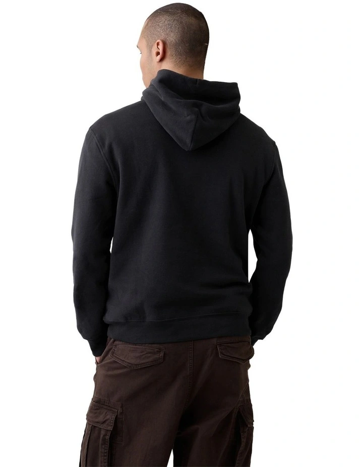 Core Arch Pocket Hoodie in Black image 2