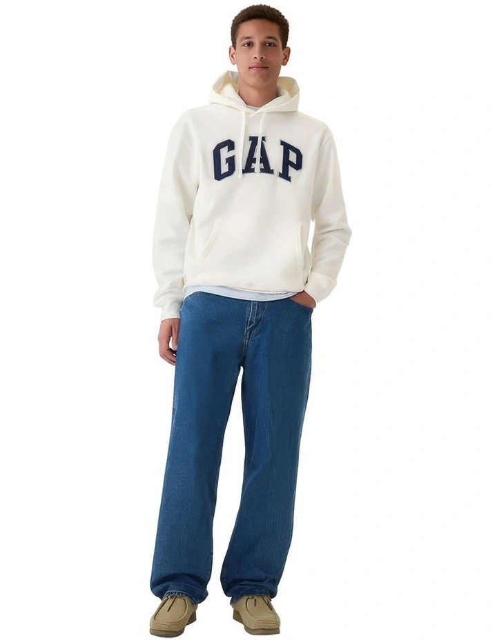 Core Arch Pullover Hoodie in White image 2