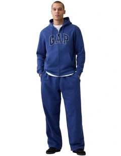 Core Arch Fz Hoodie in Blue