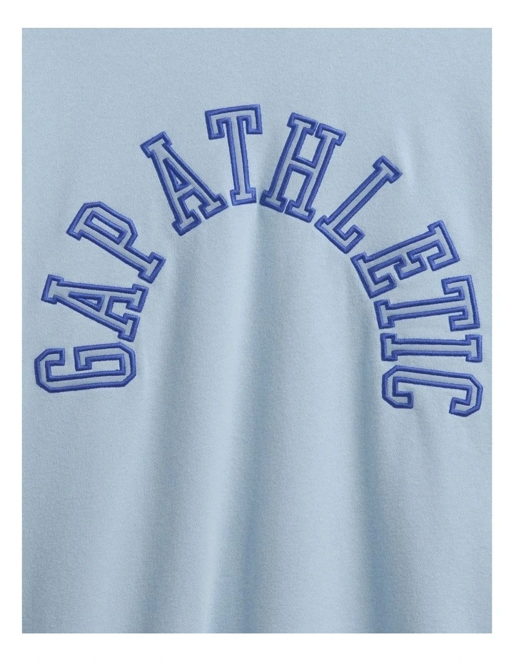 Jpn Ie French Terry Logo Crew Sweatshirt in Sail Blue image 4